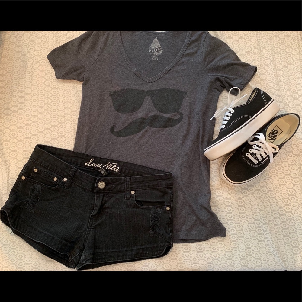 Black Denim Shorts